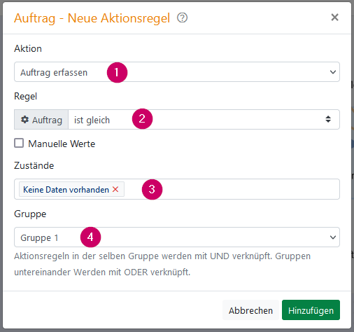 Aktionsregeln-Statusregeln