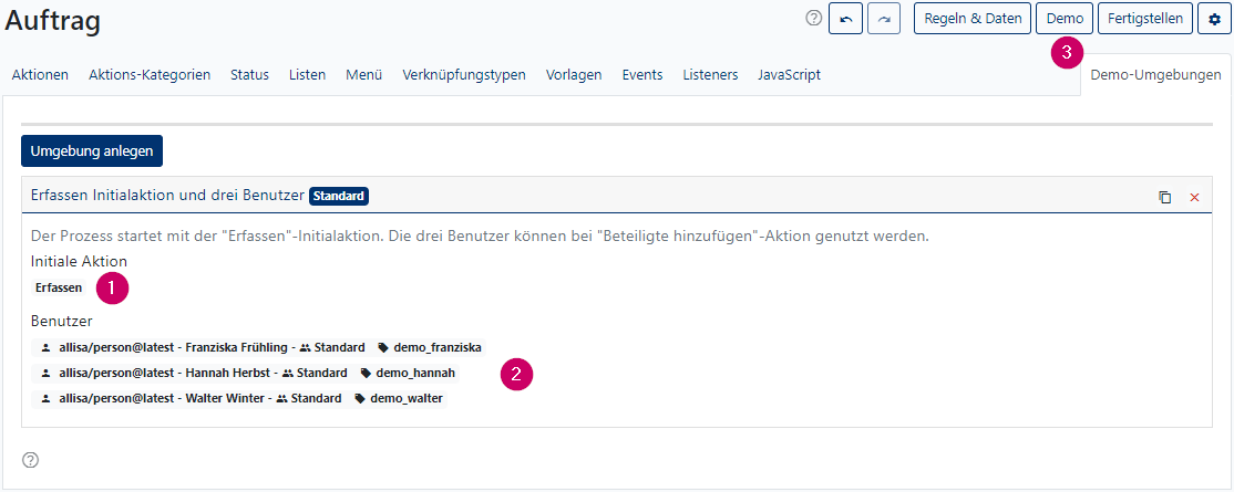 Demo-Umgebungen