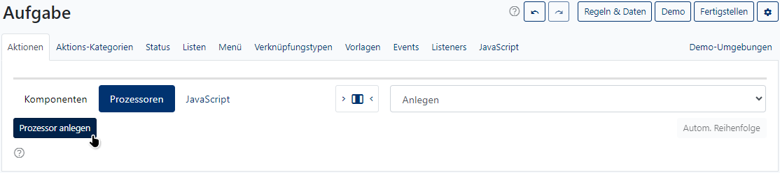 Konfiguration - Prozessor