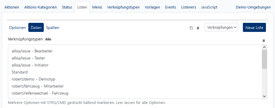 Verknüpfungstypen
